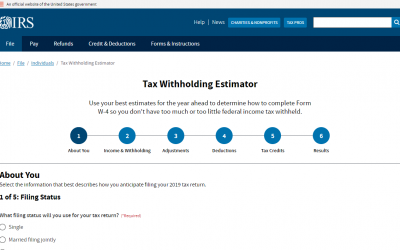 IRS Launches New Tax Withholding Estimator